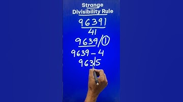 How to Check Divisibility by 41? Strange but Effective II Make Own Divisibility Rule #youtubeshorts