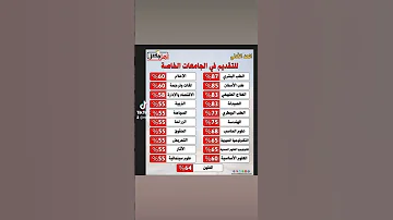 تنسيق الجامعات الخاصة جامعه خاصه كليه كليات 