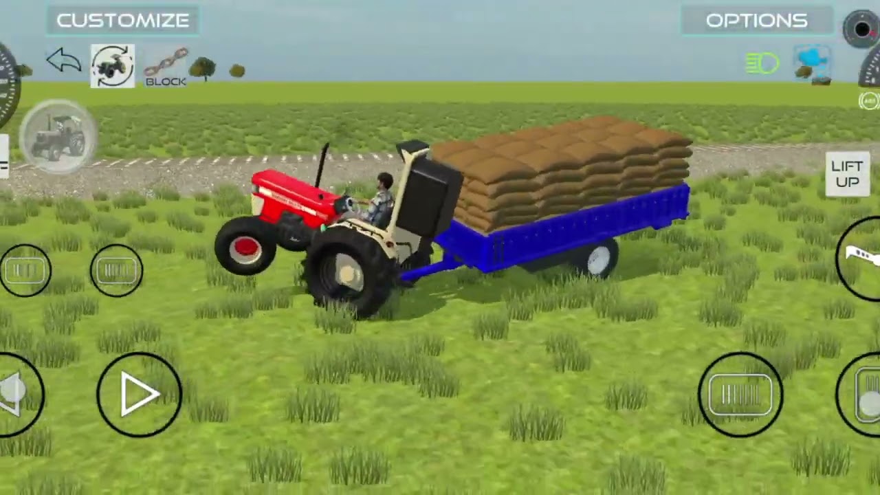 Jcb load tractor trolley uploading bori truck drive #tractor #jcb #truck #dumper 