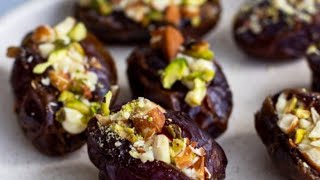 stuffed dates with cream cheese and nuts (iftar recipes)