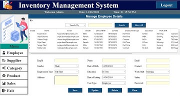 2. Inventory Management System with Python Tkinter & MySQL: Building the Employee Details GUI
