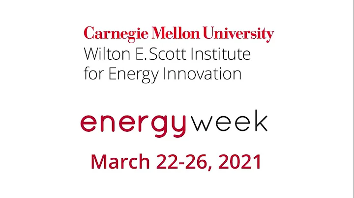 CMU Energy Week Kickoff & Welcome - Anna J. Siefken