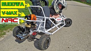 Gokart terenowy Go kart spalinowy samoróbka Małe buggy Homemade DIY