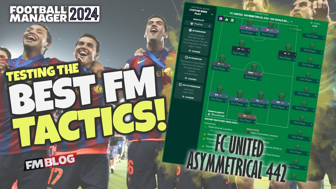 FM24 Tactics FC UNITED Asymmetrical 442 The Best Tactics of