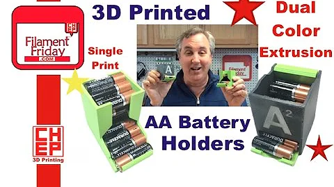 AA Battery Holder Hacked with Dual Color Extruder Thingiverse Featured