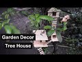 Popsicle sticks or ice cream sticks art and craft ideas for garden decoration  mini tree house