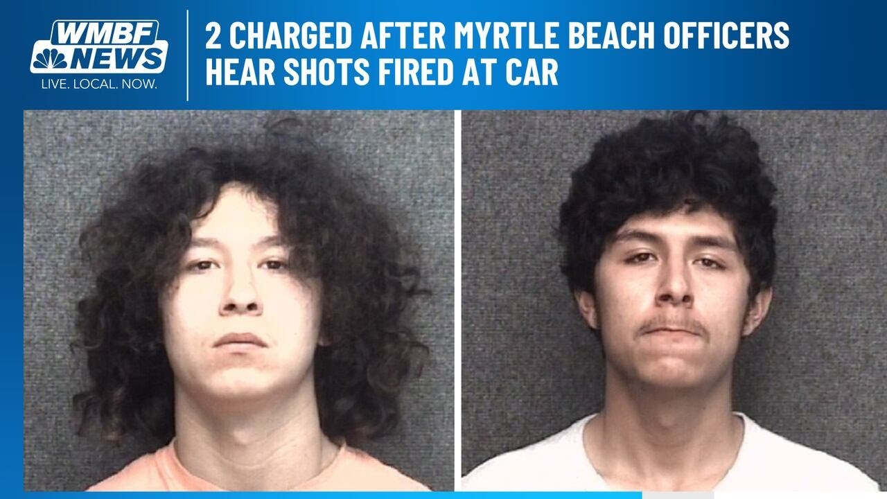 2 charged after Myrtle Beach officers hear shots fired at car - YouTube