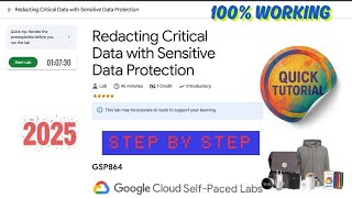 Redacting Critical Data with Sensitive Data Protection || GSP864 | Step By Step || #qwiklabs #arcade