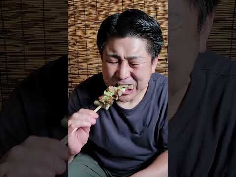 【最高のつまみ】ネギとマグロでねぎま串焼き！#shorts #seafood #食テロ #asmr ＃ネギマグロ串