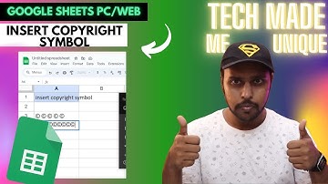 How to insert copyright symbol in Google sheets | insert copyright symbol in Google sheets pc