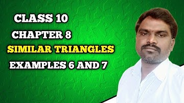 similar triangles class10th Chapter 8th maths Examples 6 and 7 @BALASIRMATHSCLASS