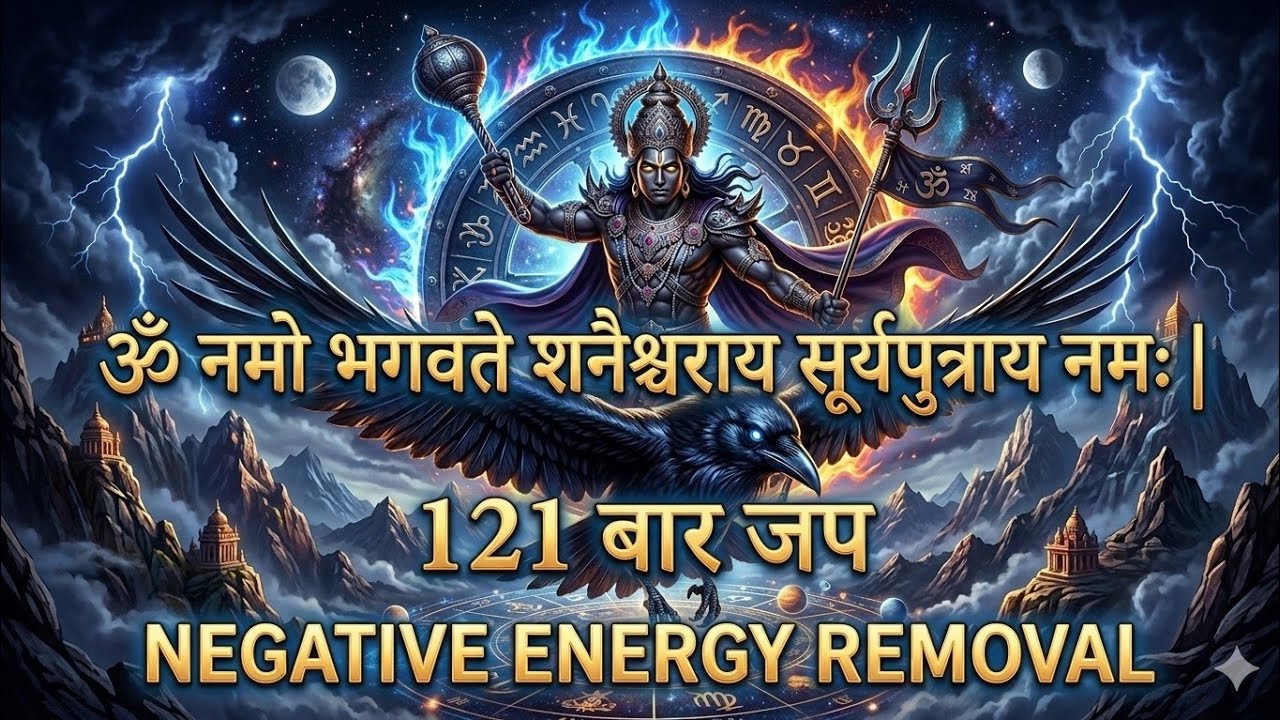 ॐ नमो भगवते शनैश्चराय सूर्यपुत्राय नमः | 121 बार जप | Shani Dev Mantra for Shani Dosh/ शनि देव मंत्र