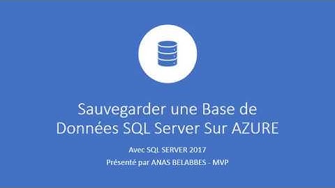 DynIT - Sauvegarder une Base de Données SQL Server Sur Azure