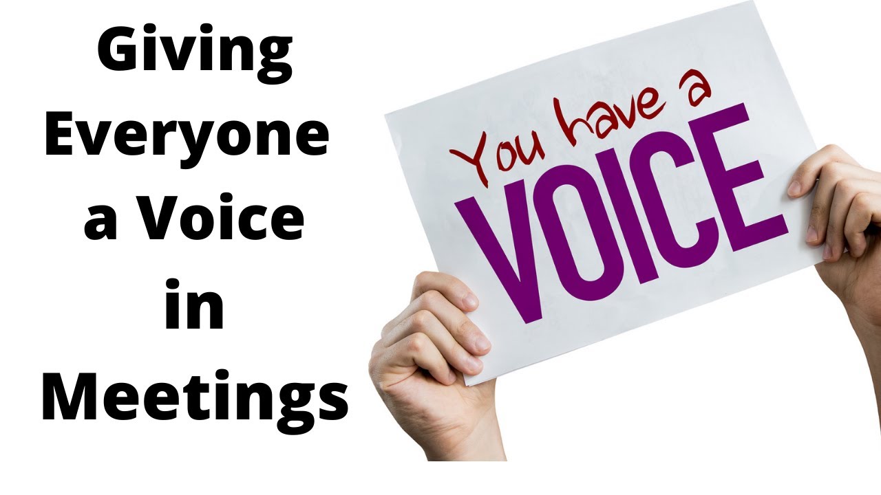 5 Ways to Give Everyone a Bigger Voice in Meetings - YouTube