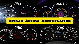 Nissan Altima Acceleration battle | Altima 2nd gen vs 3rd gen vs 4th gen Vs 5th gen acceleration