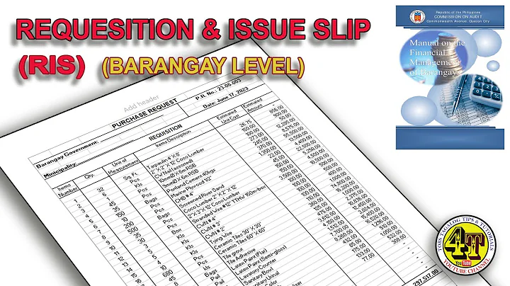 REQUESITION AND ISSUE SLIP | BARANGAY ACCOUNTING