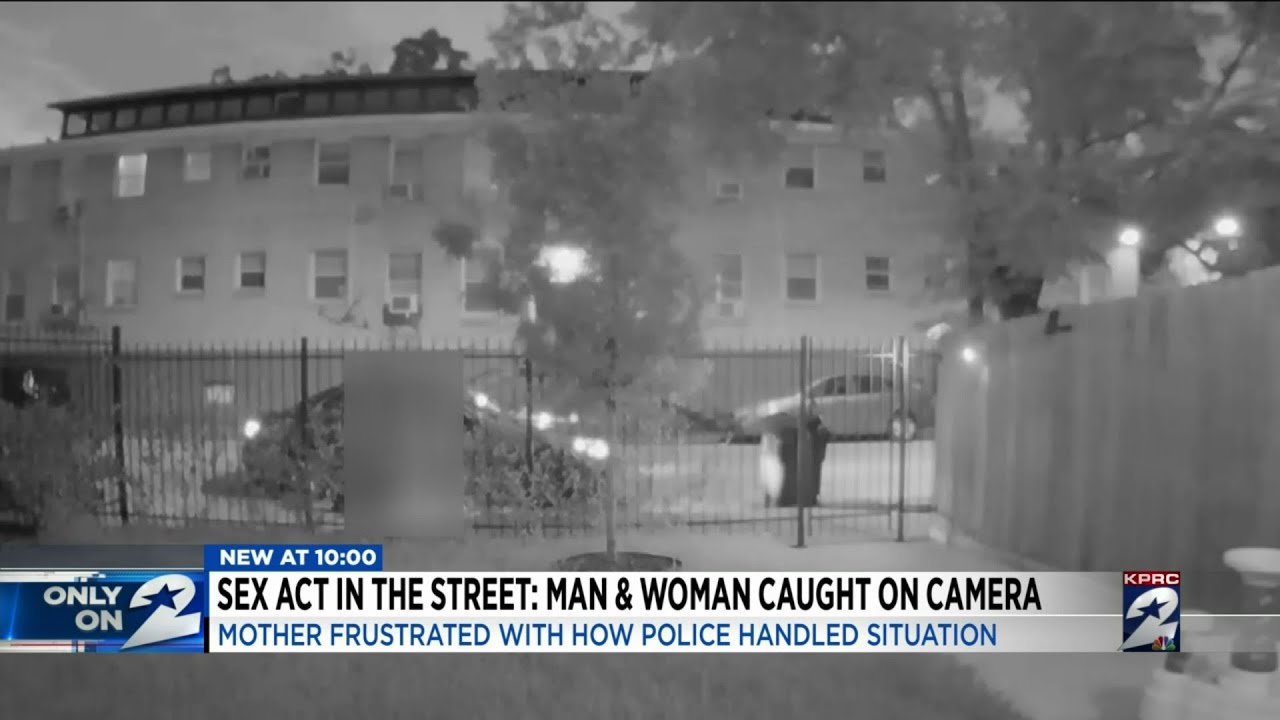 Sex act in street Man and woman caught on camera image image image