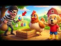 🐔Mother Hen Missing her Eggs ! A naughty Thief Stole the Eggs 🐣