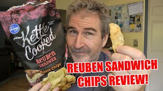 MEAT CHIPS! Kroger Reuben Sandwich Kettle Cooked Potato Chips REVIEW