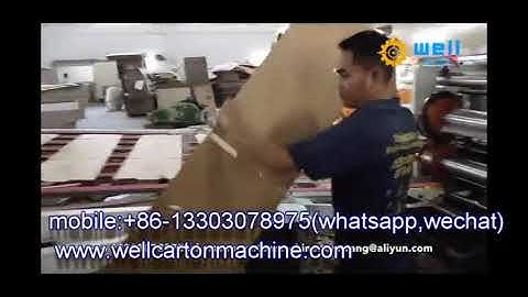 automatic 3 color flexo printer slotter die cutter stacker