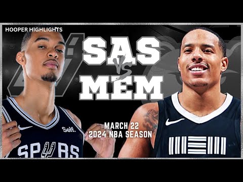 San Antonio Spurs vs Memphis Grizzlies Full Game Highlights | Mar 22 | 2024 NBA Season