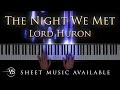 Lord huron  the night we met medium easy piano cover