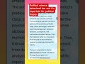 political science and it's important for political theory