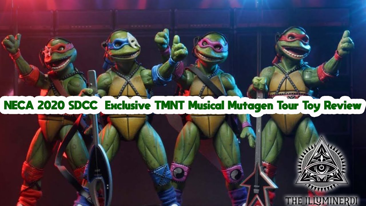 NECA 2020 SDCC TMNT Musical Mutagen Tour 4 Pack and