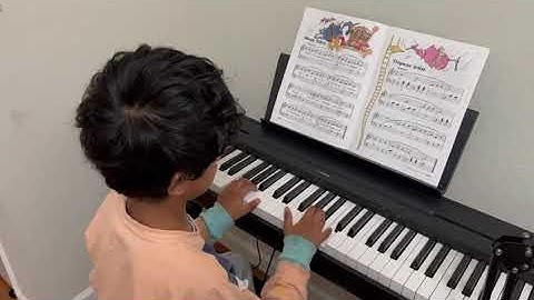 5 year old plays piano - Sleepy Witch (p.41) - Bastien Piano Basics Performance - Level 1