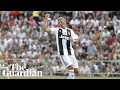 Cristiano Ronaldo scores on Juventus debut amid pitch invaders&#39; welcome