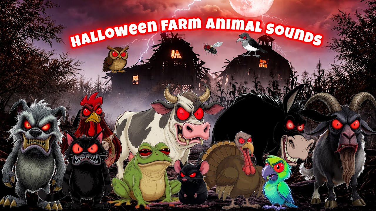Halloween Farm Animal Sounds Song | Baby Nursery Rhymes | LittleKidsTV