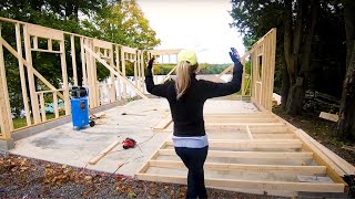 One Man Garage Build (and wife for 30 minutes)  Part 1  Walls
