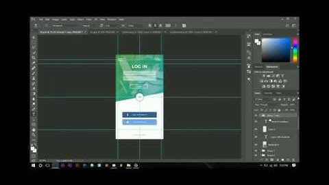 Mobile Application Design in Photoshop | UI/UX Design | Photoshop tutorial