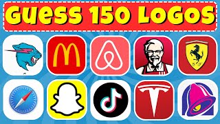Guess the Logo in 5 Seconds | 150 Famous Logo Challenge | Ultimate Logo Quiz 2024