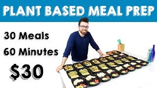30 Meals for $30 in 60 Minutes || Vegan Meal Prep || Steph and Adam