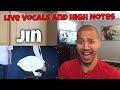 BTS Jin Live Vocals and High Notes Compilation (Reaction)