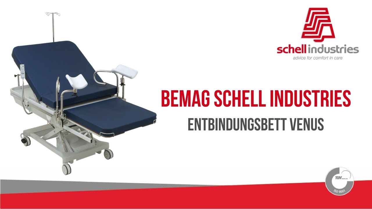 Bemag Schell Industries Venus Entbindungsbett - YouTube
