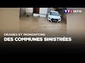 Orages et inondations  des communes sinistres