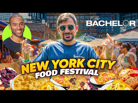 Eating at a NYC FOOD FESTIVAL hosted by The Bachelor's Matt James!