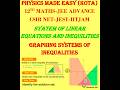 System of linear equations & inequalities; determinants & cramer's rule; graphing linear inequality;