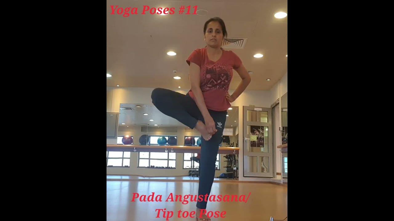 Yoga Poses by Sudha- Pada Angusta Asana / Tiptoe Pose - YouTube