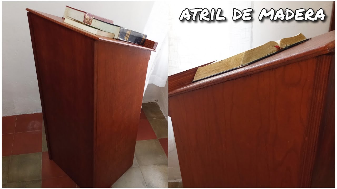 cómo hacer un atril para libros  Atril, Pulpitos de madera, Casa hecha a  mano