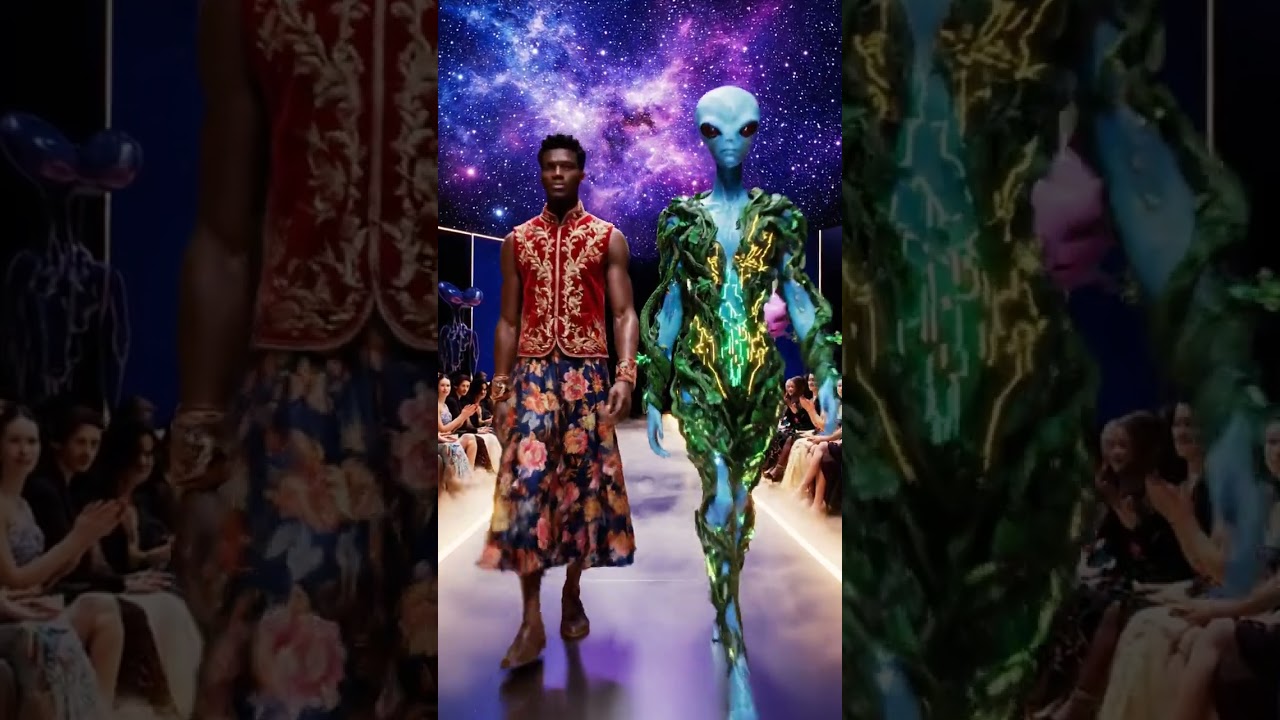 I Asked AI to Create Human+Alien Fashion SHow