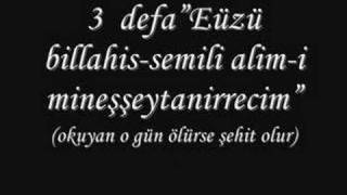 Sabah,Akşam Okunacak Dua