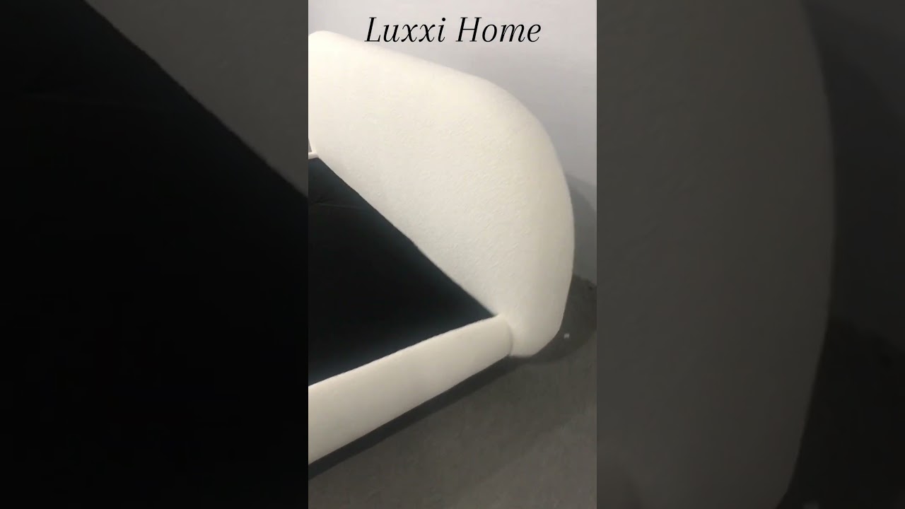 Bailey Boucle White Floating Bed Frame King Size 