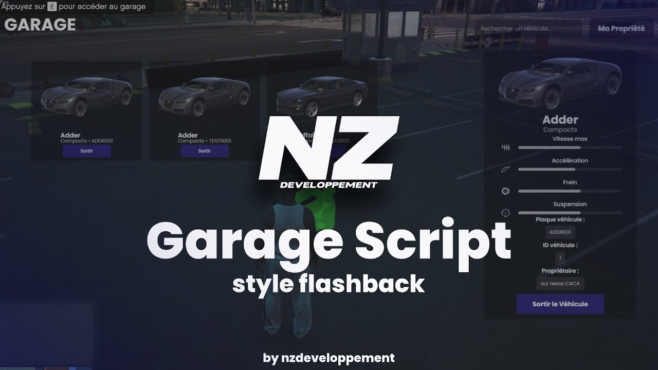 Uf Script Fivem Garage Script Style FlashBack | NZ Developpement - YouTube