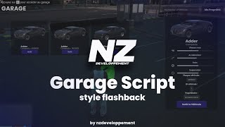 Fivem Garage Script Style FlashBack | NZ Developpement
