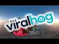 Man Flies Through Dubai Frame in Wingsuit [360 Video] || ViralHog