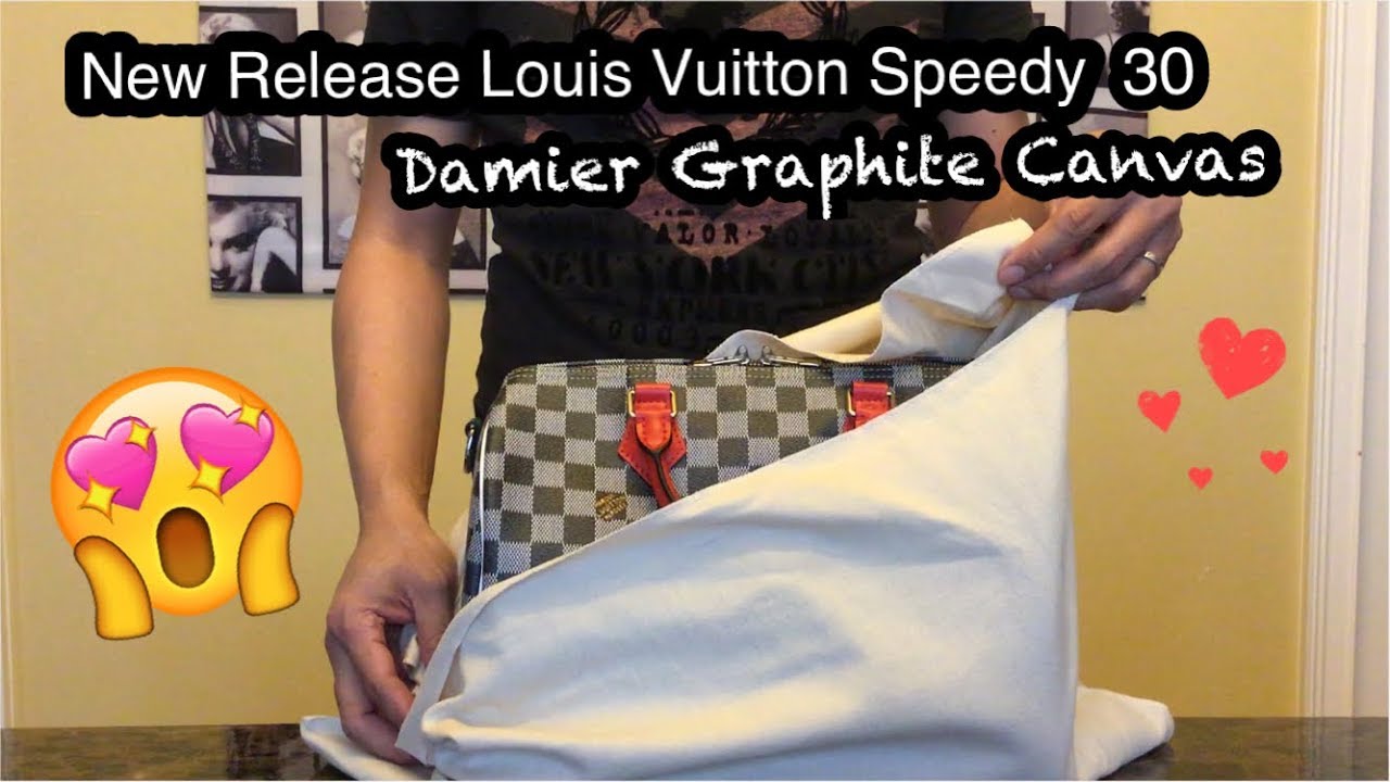 Unboxing New Release! Limited Edition Louis Vuitton Speedy 30 Damier Graphite Canvas - YouTube