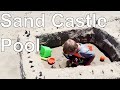 How to Make a Kiddie Pool Sand Castle with Beach Tools | Our Outer Banks, NC Vacation Project